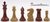 Set Completo - scacchiera QueenBoard Limited "Brown" e Scacchi Staunton in Resina + Borsa