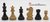 Set Completo 42cm - scacchiera QueenBoard "Dark" e Scacchi in legno di Bosso + Borsa