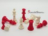 Scacchi in Silicone regolamentari da torneo con doppia Regina - bianco/rosso