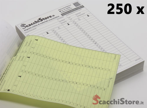 250 Formulari copiativi per tornei ufficiali - 72 mosse