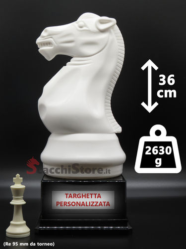 Trofeo a tema scacchistico in plastica e resina