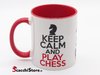 Chess Mug - Tazza in ceramica con Scacchi - Rosso