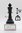 10 Mini Trofei a tema scacchistico in plastica e marmo - Re nero