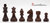 Set Completo 42cm - scacchiera QueenBoard "Brown" e Scacchi piombati in legno + Borsa