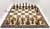 Set Completo - scacchiera QueenBoard "Brown" e Scacchi in Bosso-Acacia 97 mm + Borsa