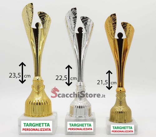 Serie 3 trofei 23-22-21 cm